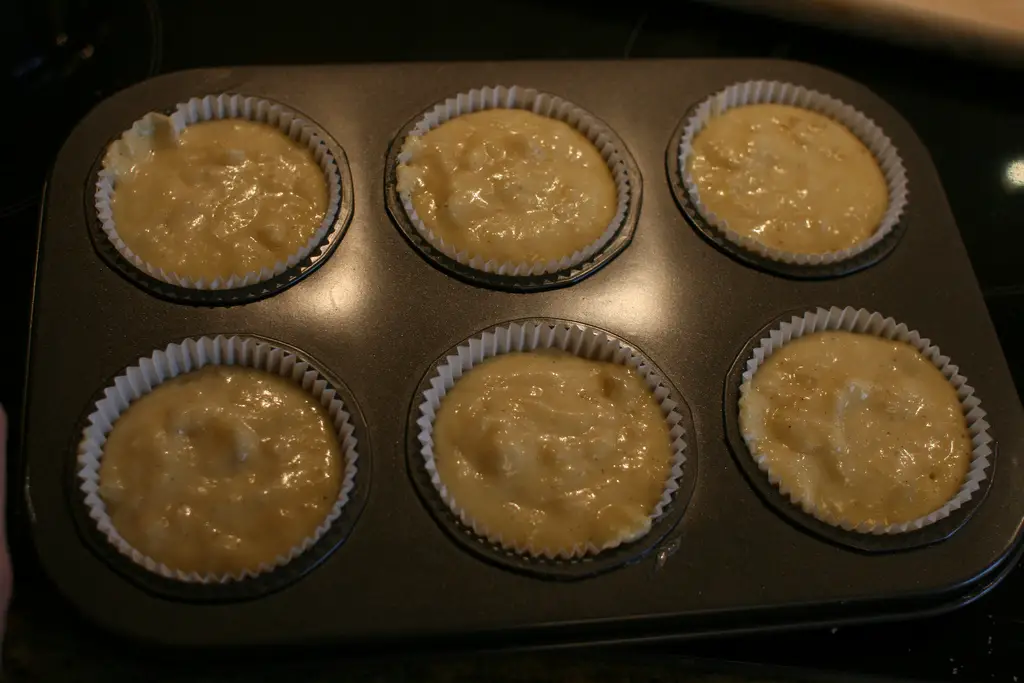 Pfirsich Mandel Muffins - Rezept für 35 Portionen